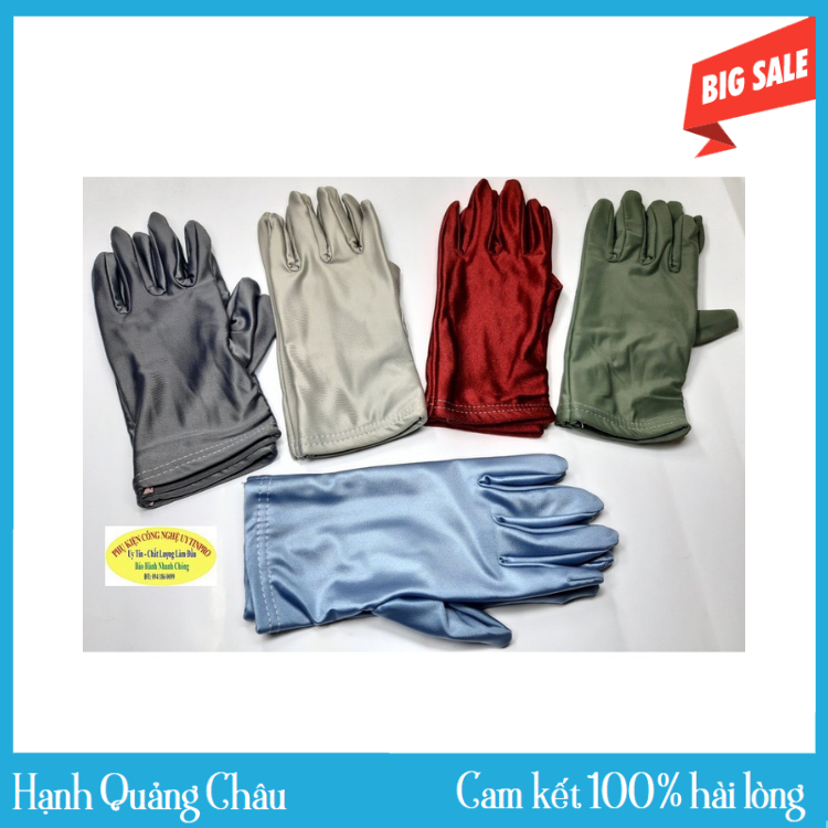 Găng tay chống nắng nữ 2 lớp dày dặn chất liệu thun mát co dãn 4 chiều - găng tay chống nắng mùa hè 2021