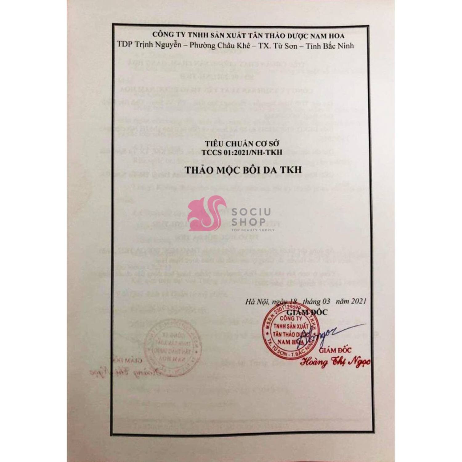 Thảo mộc bôi da Trần Kim Huyền