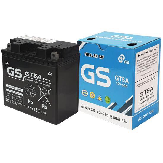Bình Ắc quy xe máy GS GT5A ( 12v - 5Ah )
