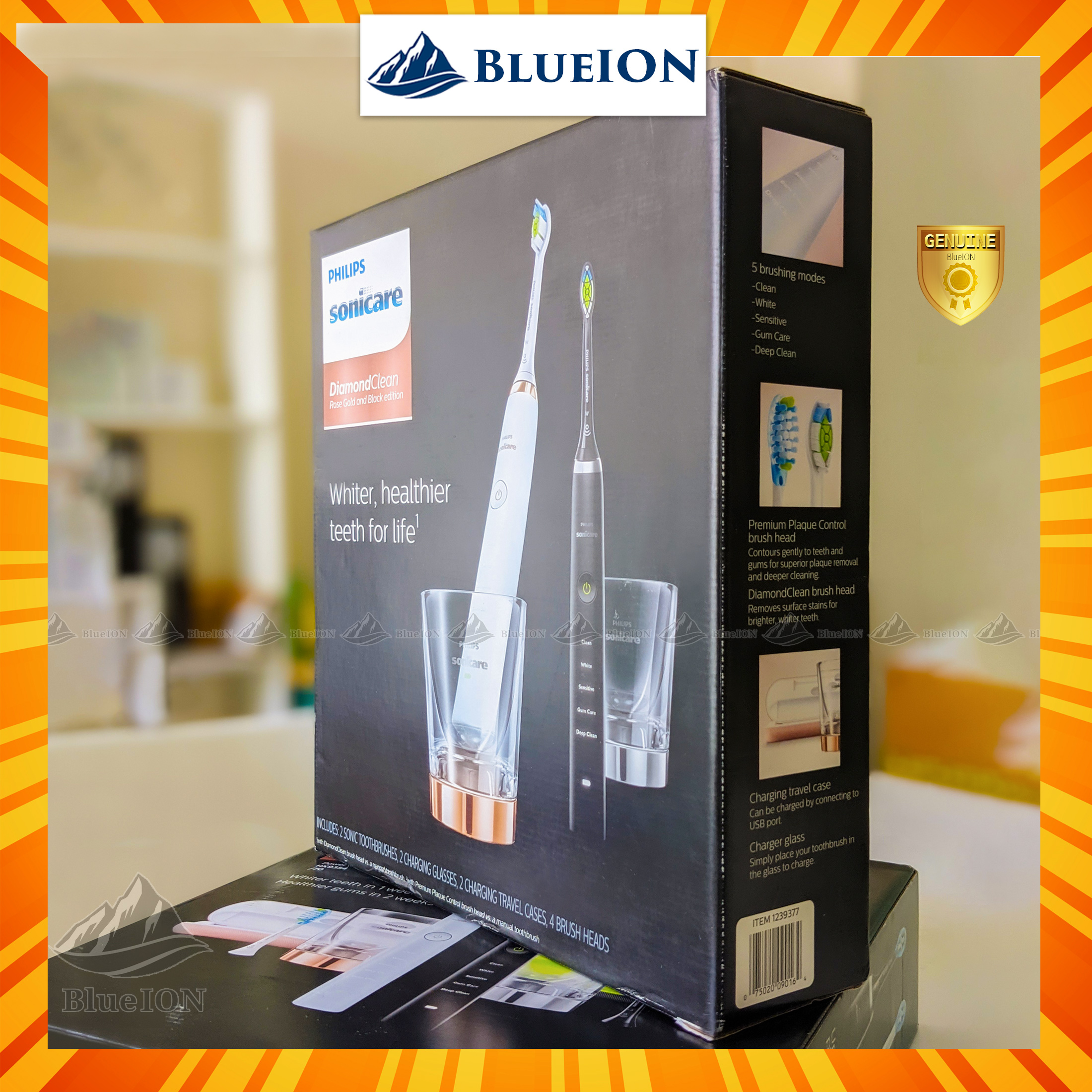 [HCM]Bộ đôi bàn chải điện Philips Sonicare DiamondClean Classic (Hàng Mỹ)