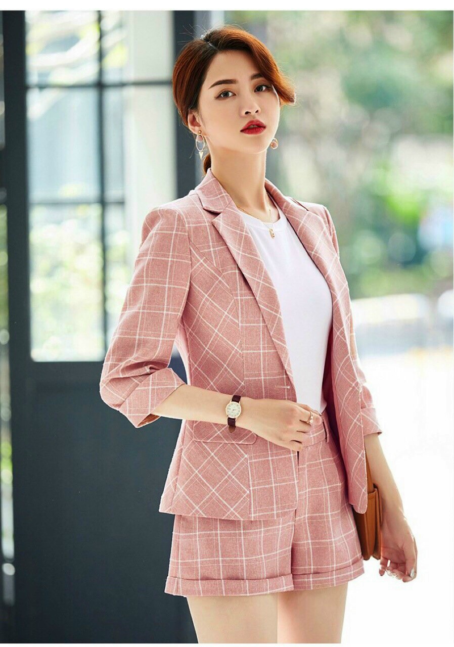 SET BỘ VEST CARO 3 MÓN CAO CẤP