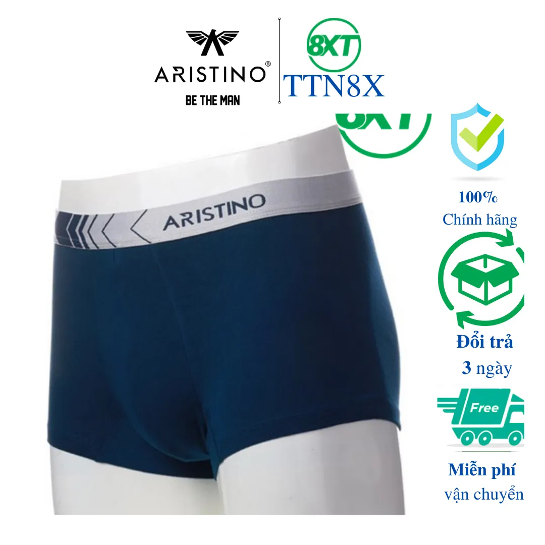 [ ARISTINO ] Quần lót boxer kiểu quần sịp đùi nam ABX1807 làm bằng chất liệu Cotton Chitosan có khả năng thấm hút tốt và [ KHÁNG KHUẨN VĨNH VIỄN ] nhờ vào cấu trúc hoá học của sợi.