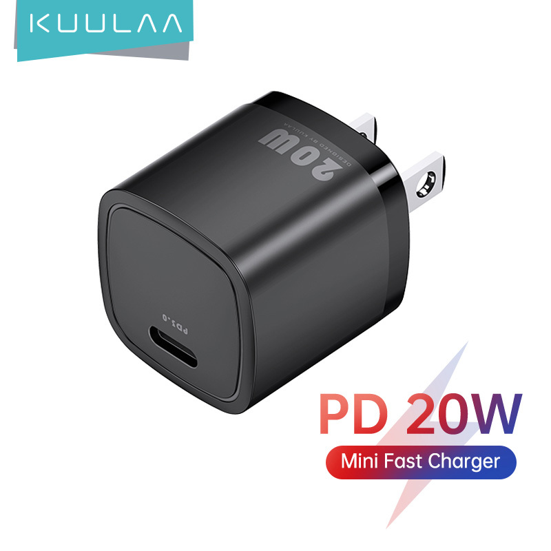 【For iPhone 13pro】KUULAA USB Type C Charger 20W Portable USB C Charger Support Type C PD Fast Charging For iPhone 13 pro max / iPhone 13 mini / iPhone 12 pro max asd