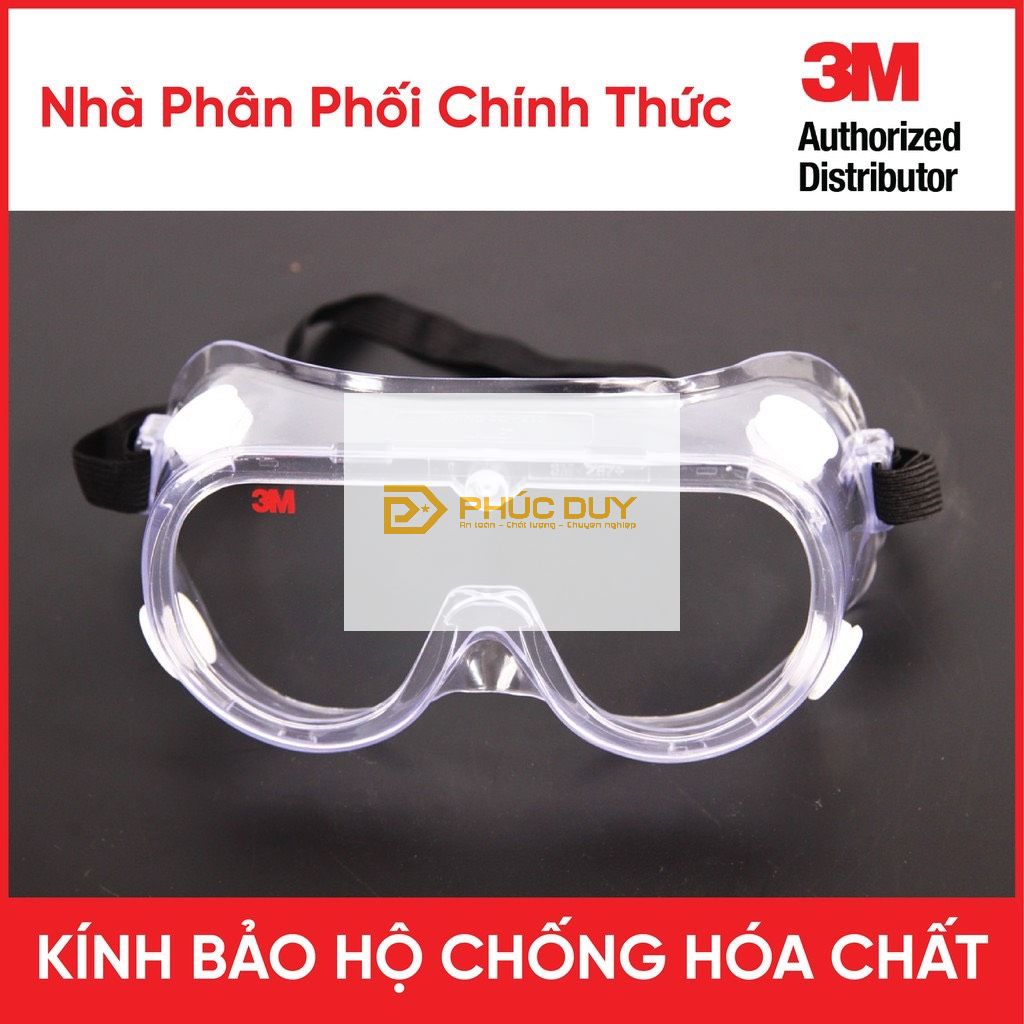 Kính Bảo Hộ Chống Hóa Chất 3M 1621 ( Không Chống hơi Sương )