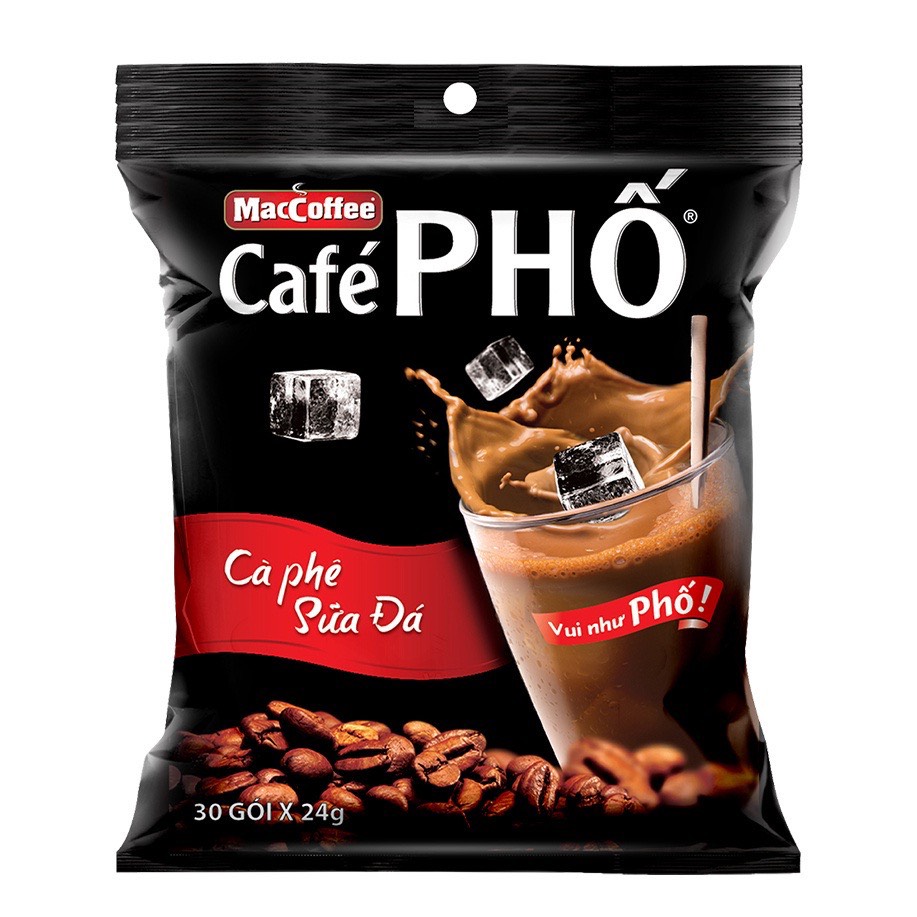 cà phê sữa phố bịch lớn 30 gói x 24g