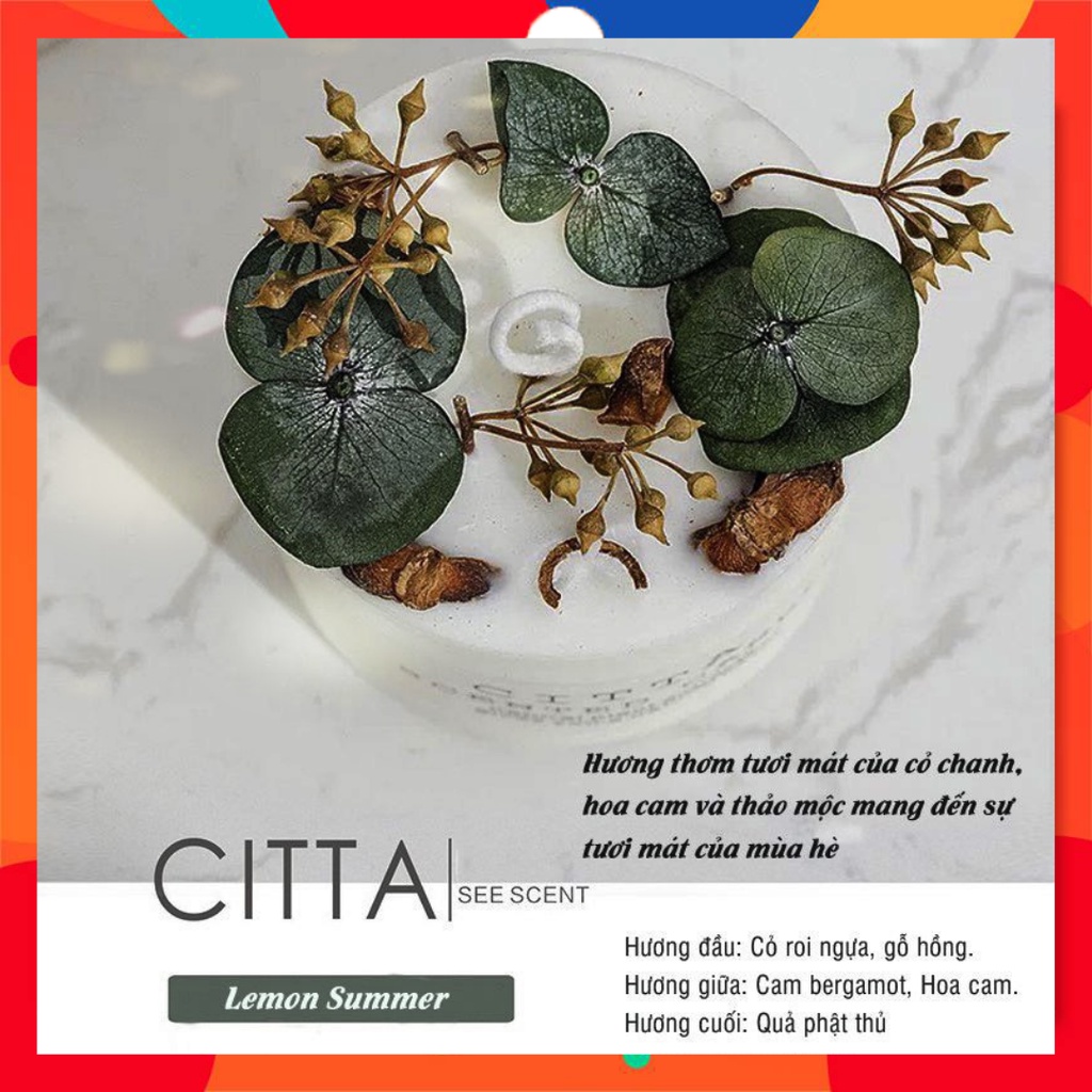 Nến thơm cao cấp hoa khô Citta - BST 4 mùa