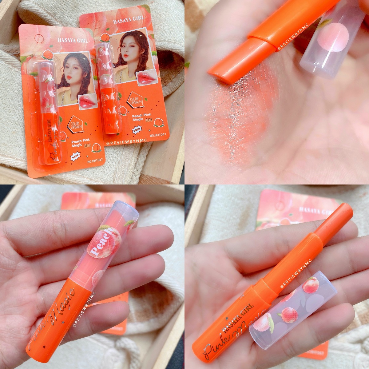 Son gió dưỡng môi 🍊Cam Đào🍑 Hasaya Peach Pink Magic