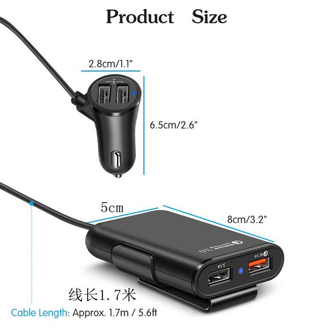 Bộ chia tẩu sạc ô tô Bộ chia sạc 4 USB trên ô tô, Tẩu Sạc nhanh ô tô QC3.0 , củ sạc nhanh QC3.0, dock sạc nhanh , củ sạc nhanh cho tô ô, bộ sạc trên xe hơi,sạc xe hơi nhanh QC3.0,sac xe hơi, phụ kiện ô tô