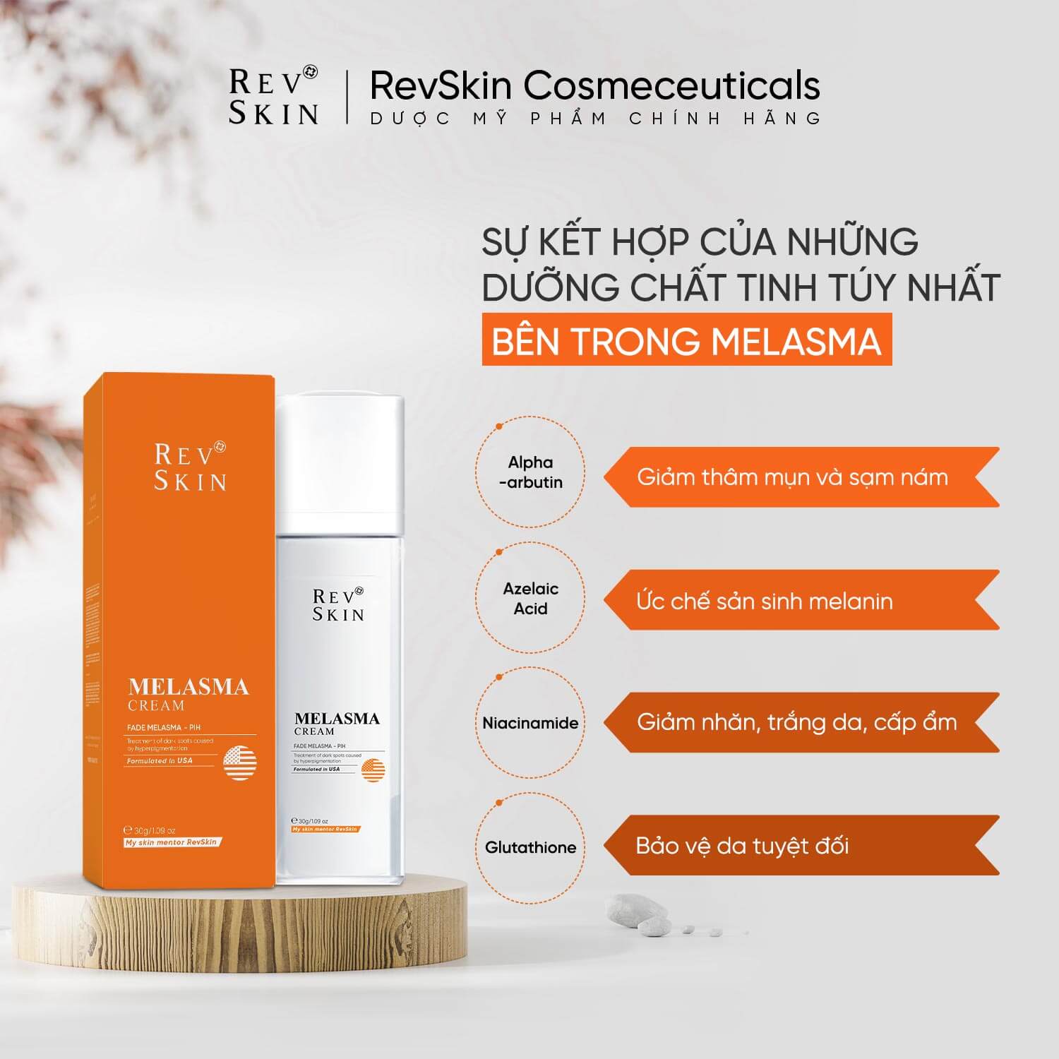 Kem Làm Mờ Thâm, Nám - RevSkin Melasma Cream