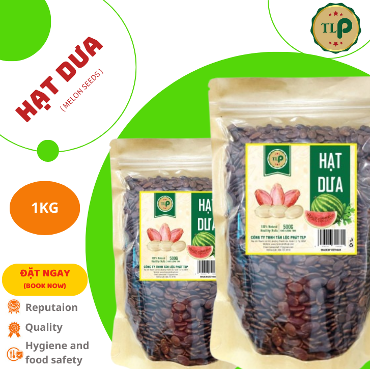 HẠT DƯA TÂN LỘC PHÁT 1KG - COMBO 2 BỊCH 500G