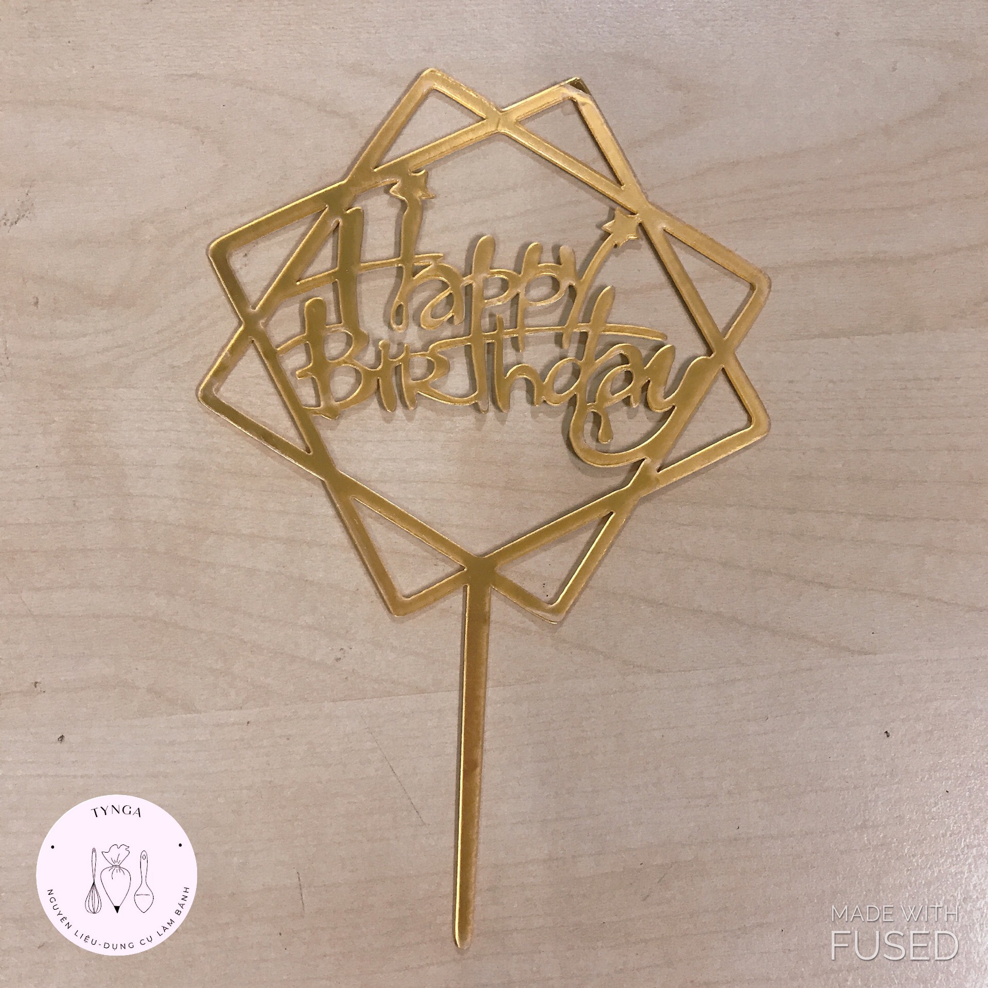 Que cắm bánh kem sinh nhật Happy Birthday