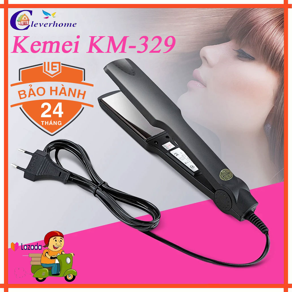 Máy Làm Thẳng Tóc Máy duỗi tóc đa năng 4 Mức Chỉnh Nhiệt Kemei KM 329 tạo kiểu tóc mini, máy ép tóc mini, máy làm tóc mini , máy làm tóc đa năng mini ,máy làm xoăn tóc mini ,kẹp tóc đa năng mini, máy làm tóc