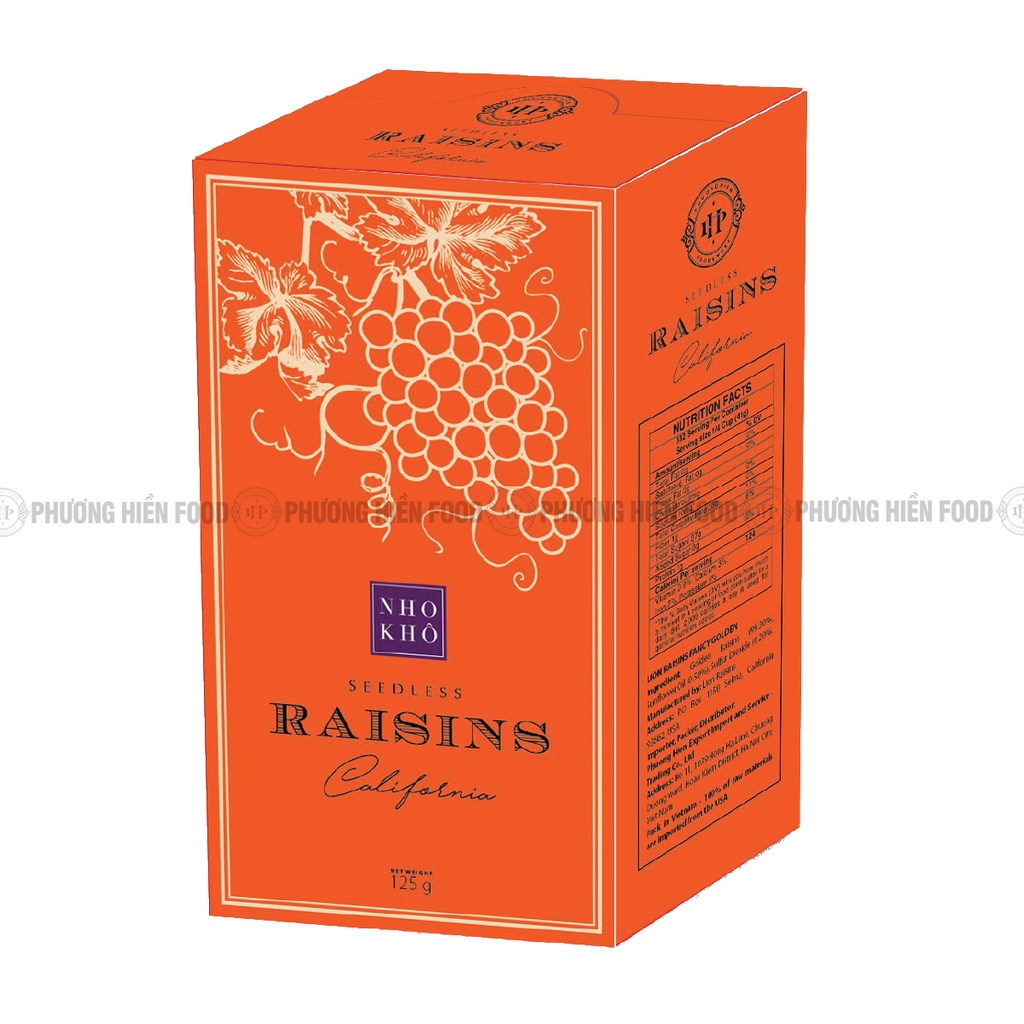 Nho khô vàng PH Raisins 125g