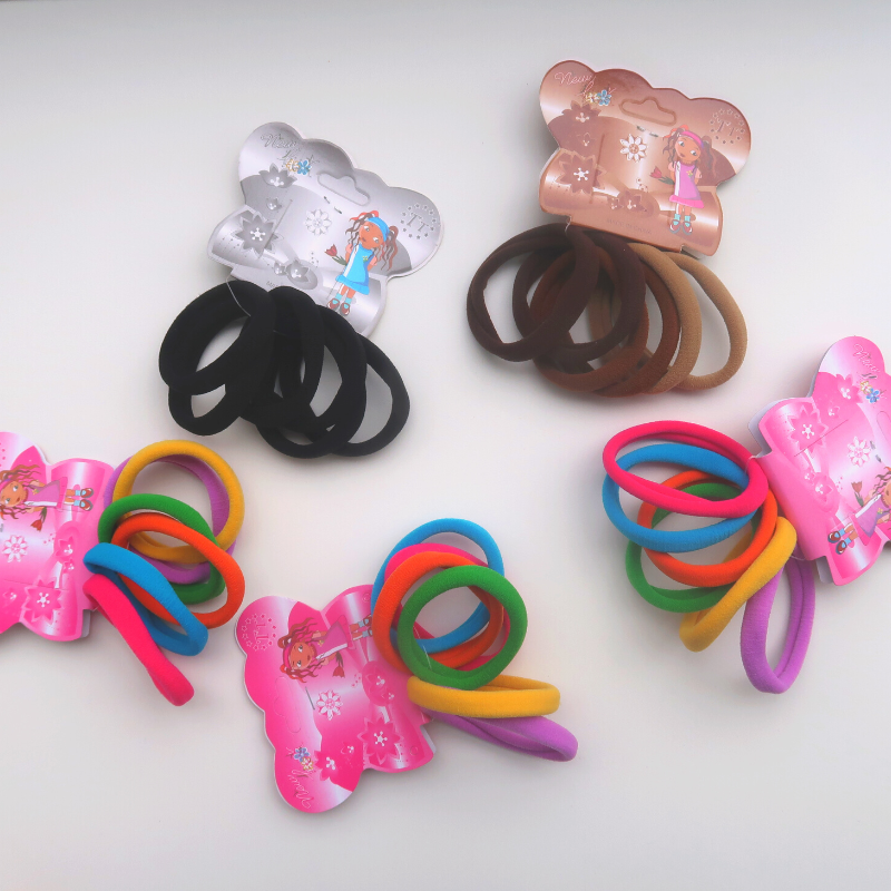 Set 6 cột tóc thun mềm mại co giãn tốt không gãy tóc