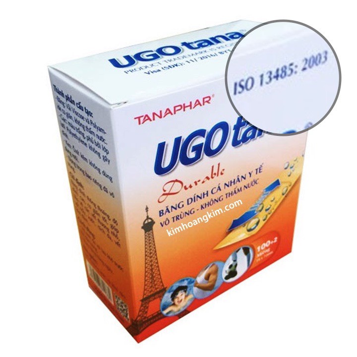 Urgo, Băng dính y tế Ugotana, miếng dán vết thương, ISO 13485 2003