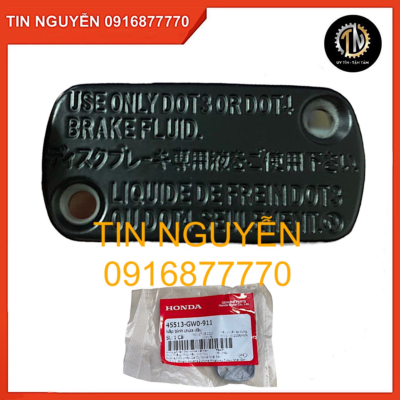 Nắp bình dầu thắng xe vario click 2015 - 2017 chính hãng honda