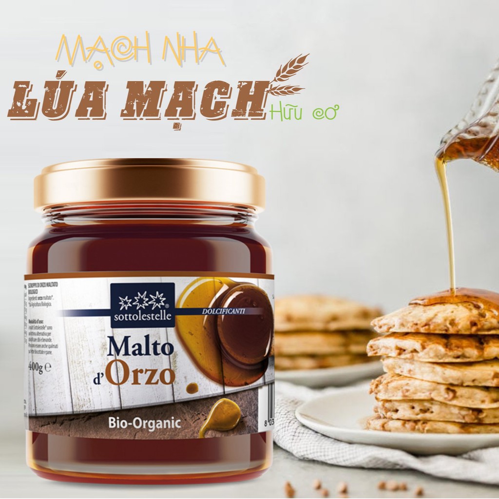 Mạch nha Lúa mạch hữu cơ 400g Sottolestelle