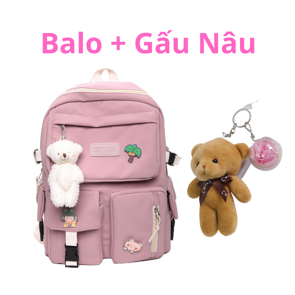 Balo Ulzzang Hàn Quốc balo đi học cặp sách nam nữ thời trang nữ basic cặp chống nước ETER BAG BL05