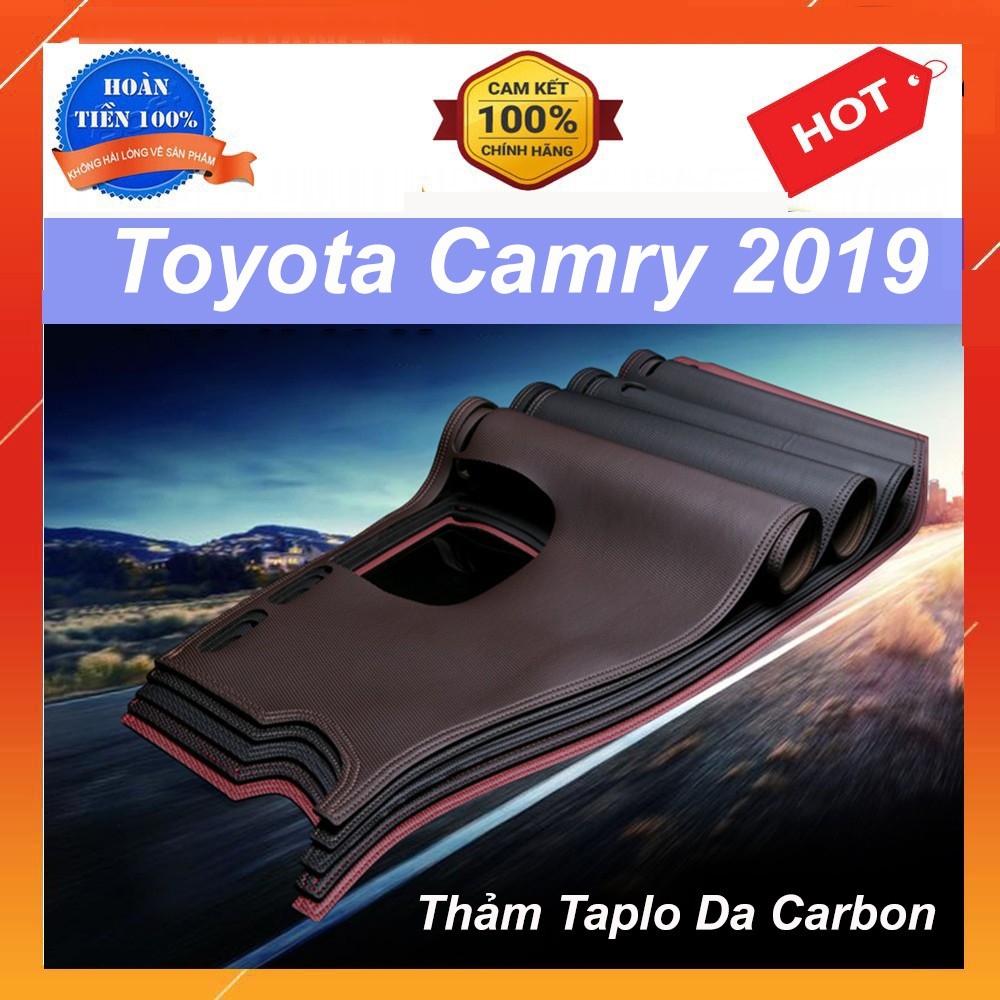 ✚✉  Thảm Taplo Da Carbon Xe Camry 2019 2020 2021 2022
