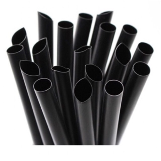 [HCM]Ống hút dùng hút chân trâu - Ống hút trân châu màu đen - Ống hút phi 12