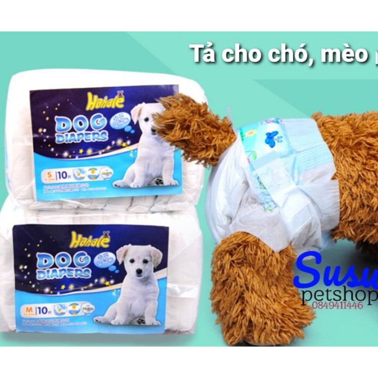 Bỉm tả hahale quần cho chó mèo nhỏ túi 10 miếng