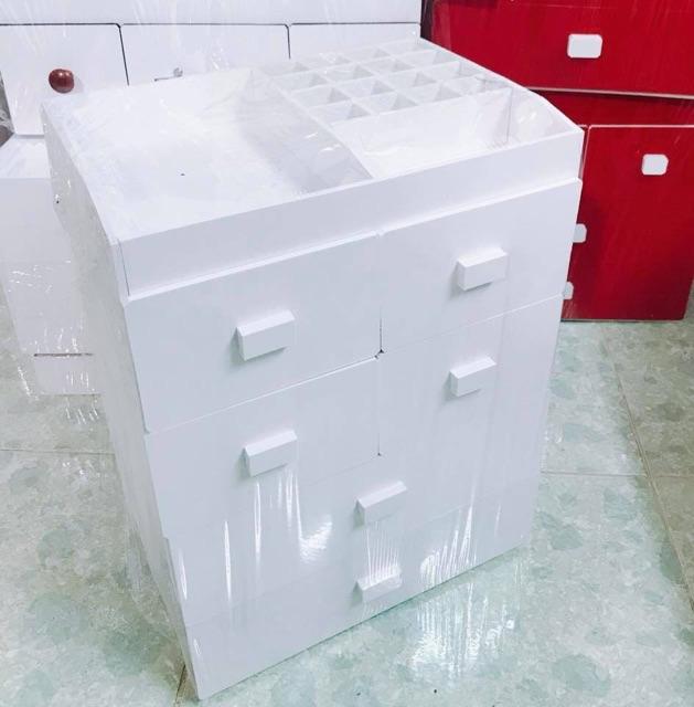 TỦ MỸ PHẨM 5 TẦNG TRẮNG