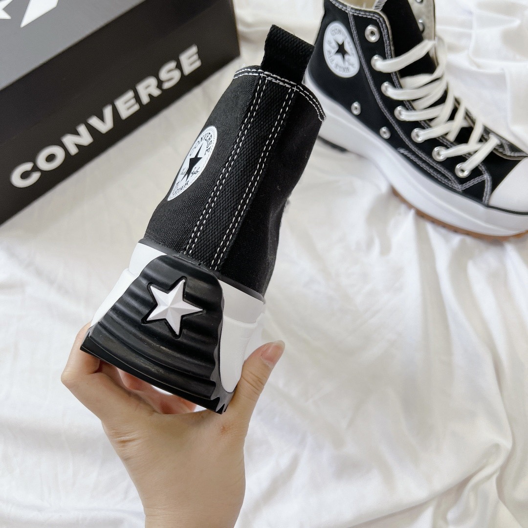Giày C0nverse Run Star Hike Twisted Classic Foundational Canvas ( full box + bill + túi converse + tất )