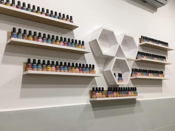 Set 10 món kệ nail thanh l kết hợp lục giác