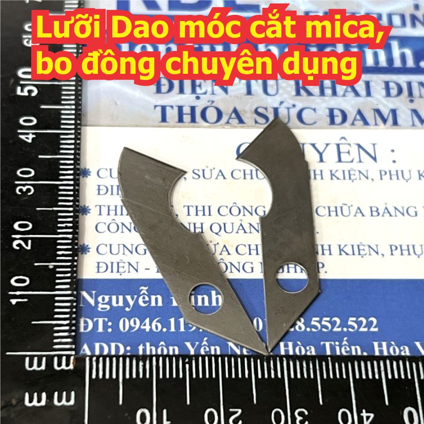 Dao cắt mica + 2 lưỡi dao, dao móc cắt board đồng / hộp 10 lưỡi kde3515