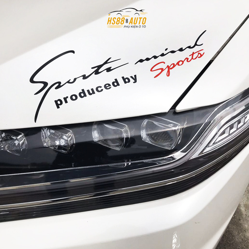 Tem dán decal Sports mind Produced by Sports xe hơi ô tô đầy đủ màu sắc