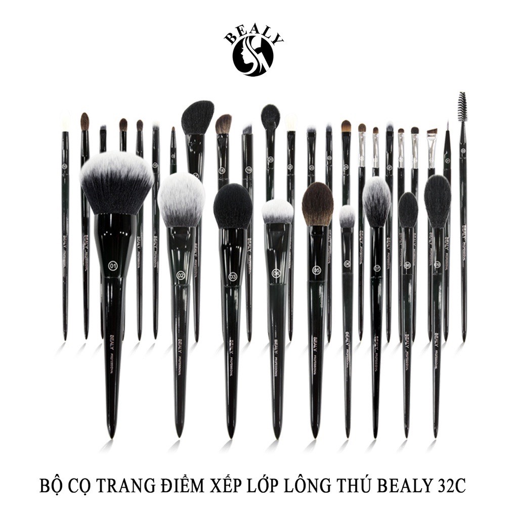 BỘ CỌ TRANG ĐIỂM XẾP LỚP LÔNG THÚ BEALY 32C (Mới)