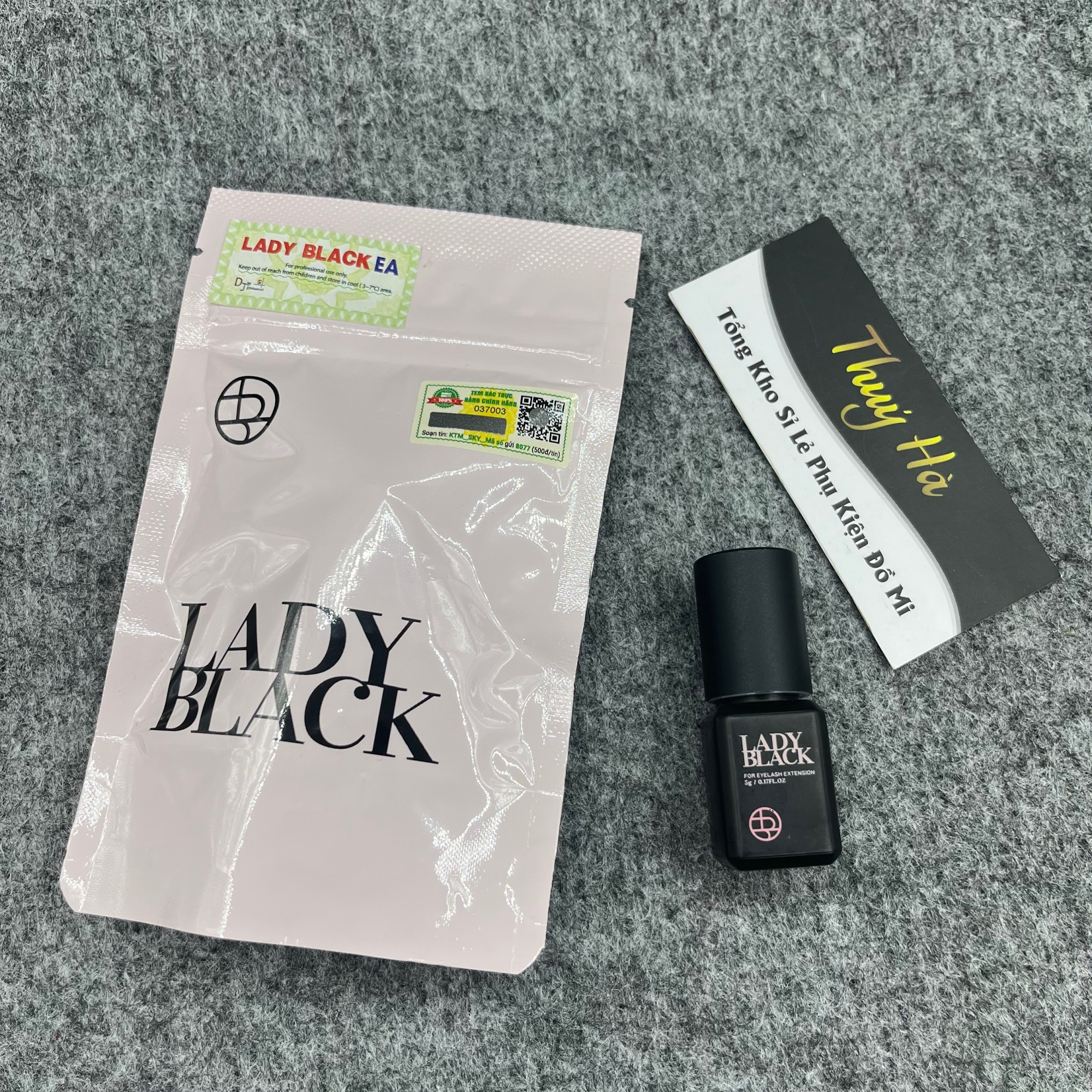 (Chính hãng) keo dán mi Lady Black Hàn Quốc_5ml_nối mi tạo fan_dụng cụ nối mi_Thúy Hà