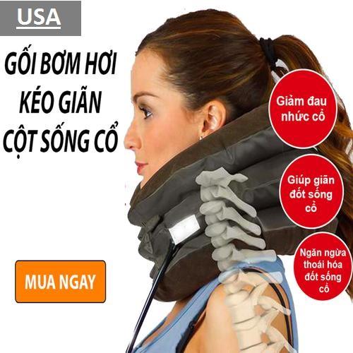 Đai gối hơi trị liệu kéo giãn đốt sống cổ (hàng hot 2019)