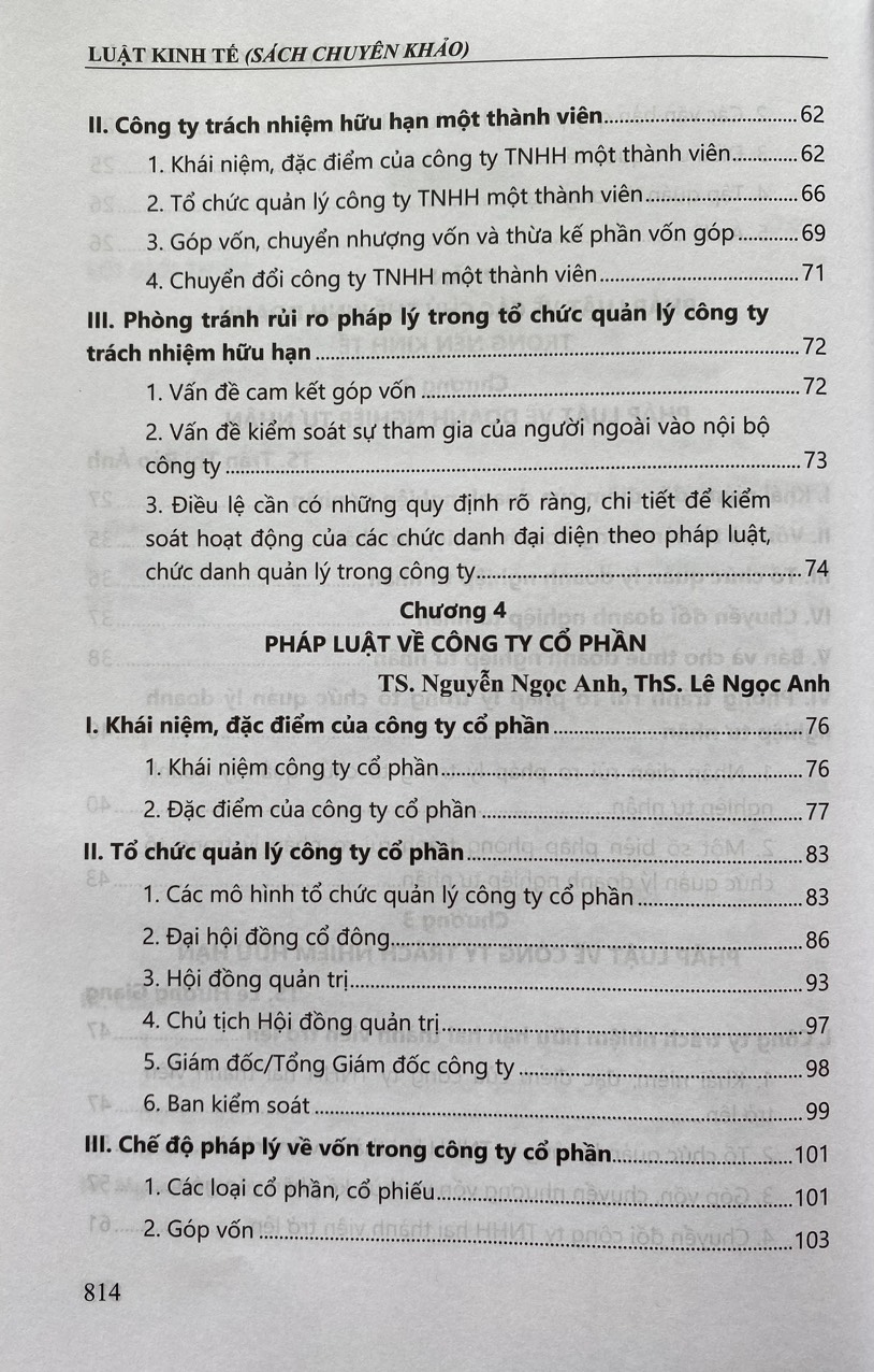 Luật Kinh Tế ( Sách Chuyên Khảo )