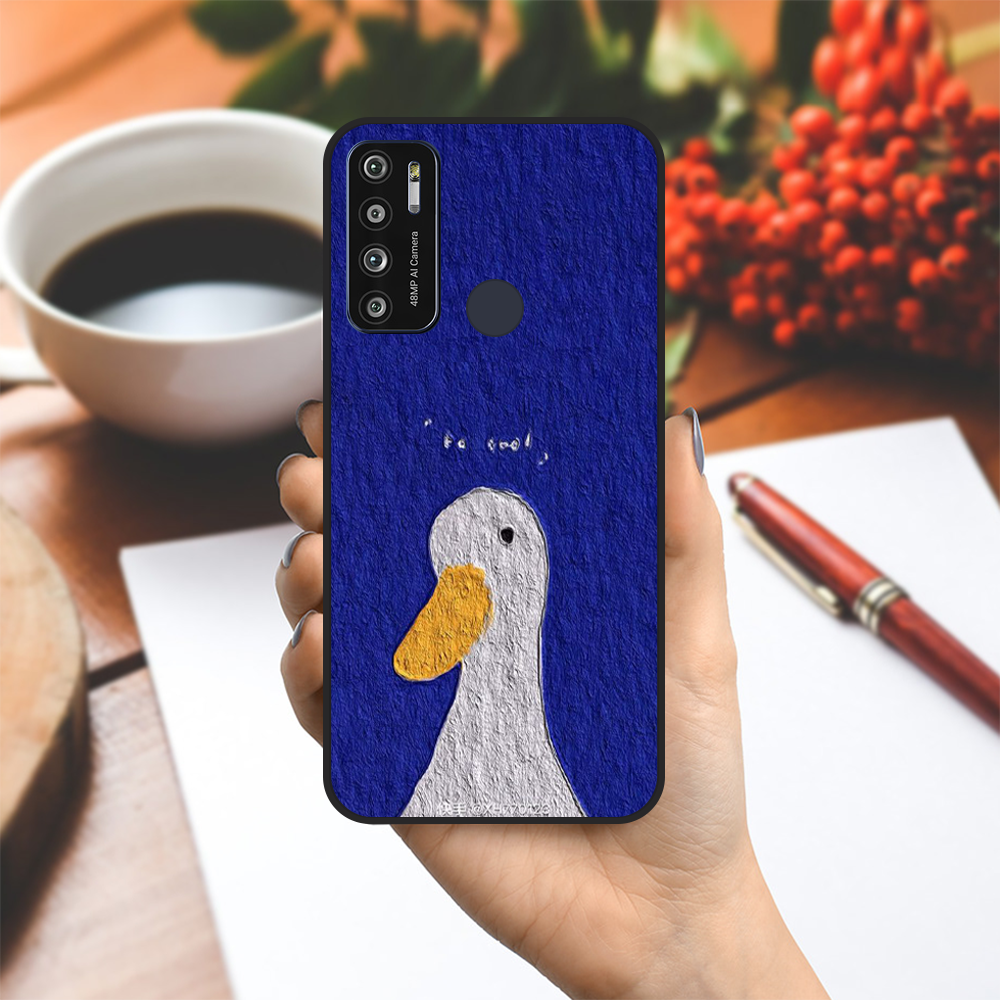 Ốp lưng Vsmart Joy 3/Joy 4/Active 3/Bee 3/Live/...dẻo đen hình Vịt trắng