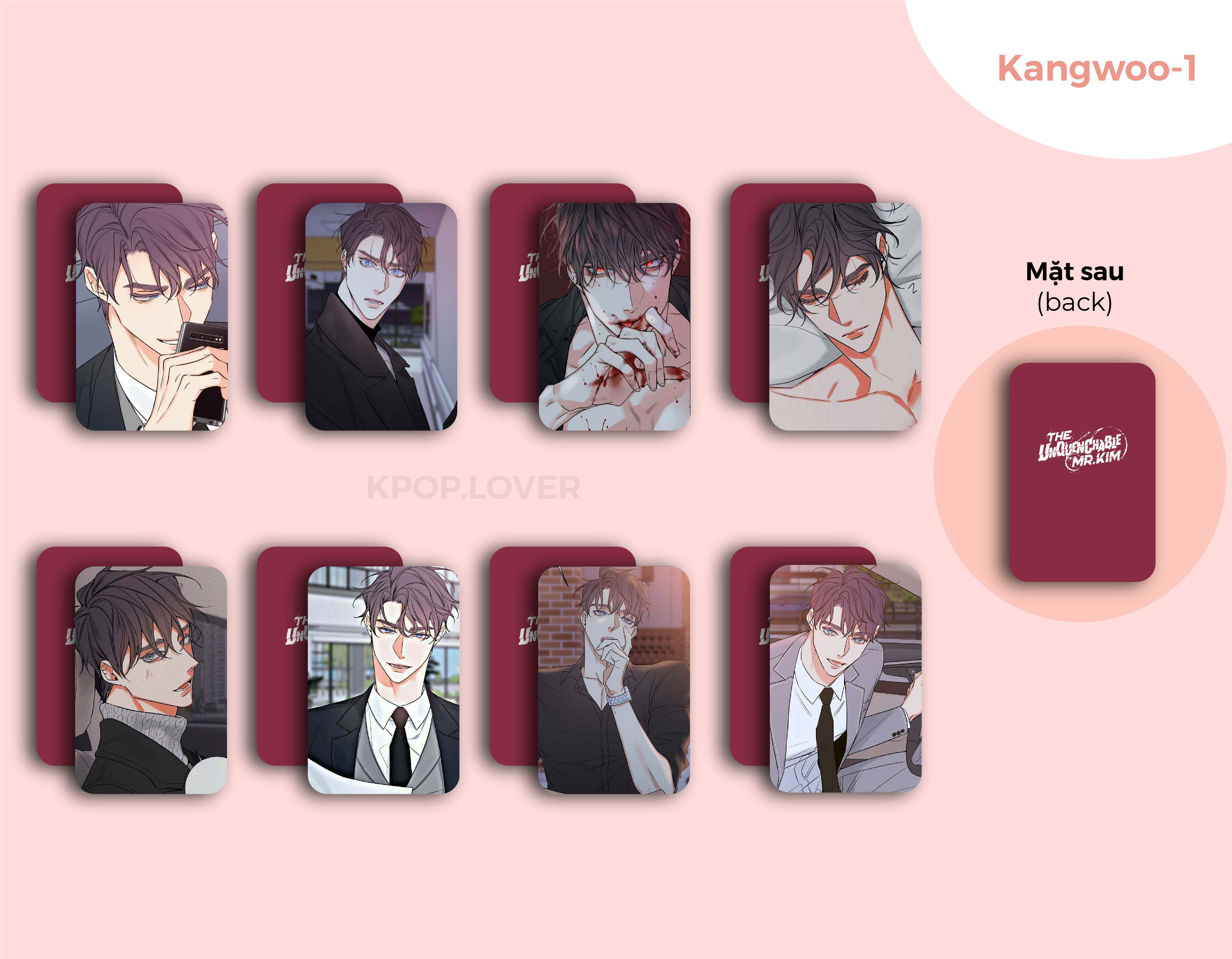 Set 8 card bo góc bí mật nhân viên k
