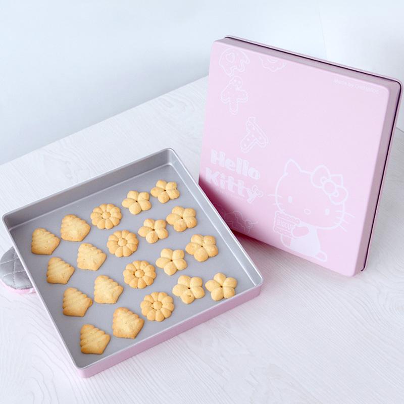 HELLOKITTY11 Inch Không Dính Khay Vuông Bánh Bộ Tạo Khuôn Hình Sáng Sớm Bánh Biscuit Bánh Khay Nướng Hình Vuông Đồ Gia Dụng Nướng