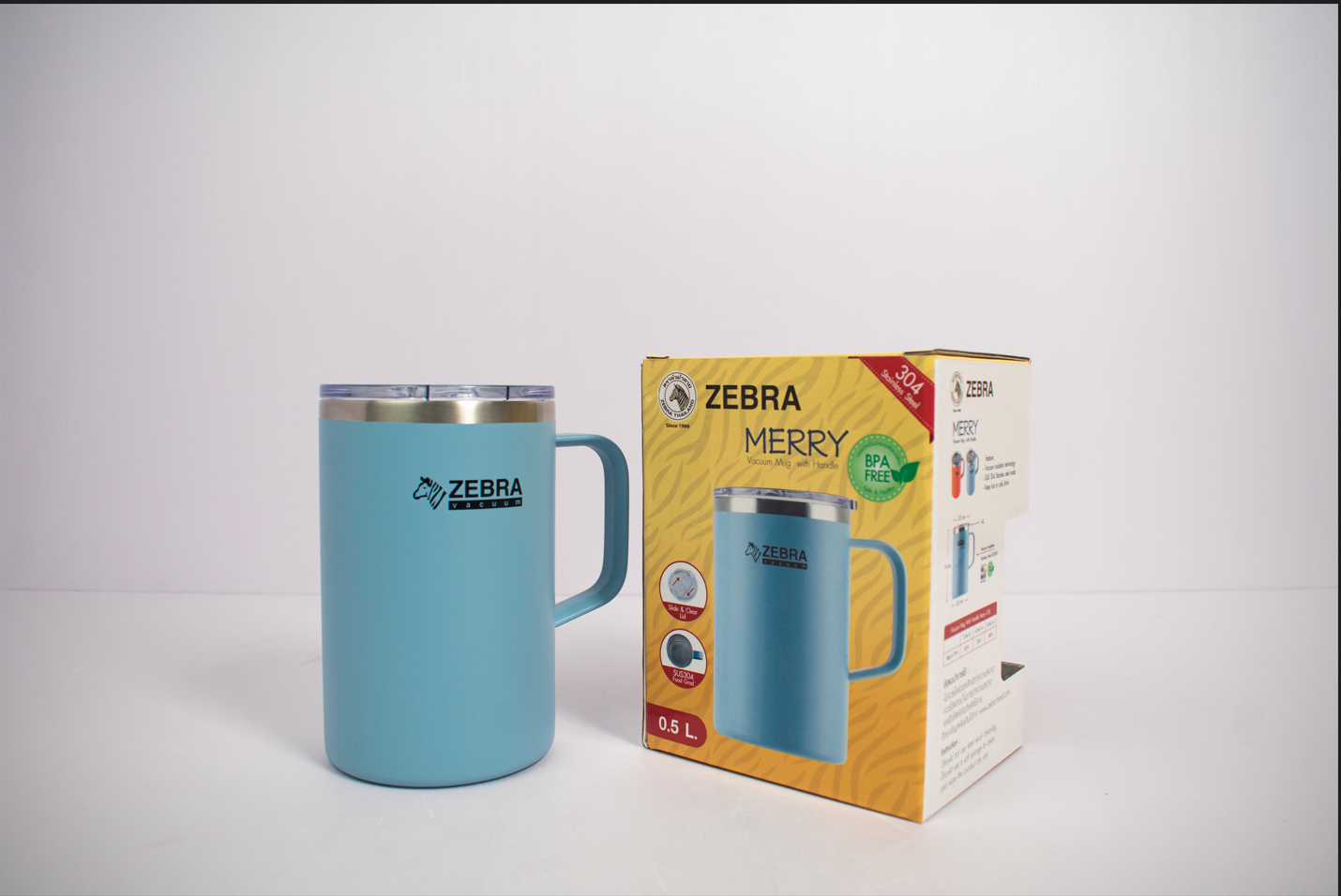 Ly giữ nhiệt Zebra Merry (tay cầm) 500ml - 912713