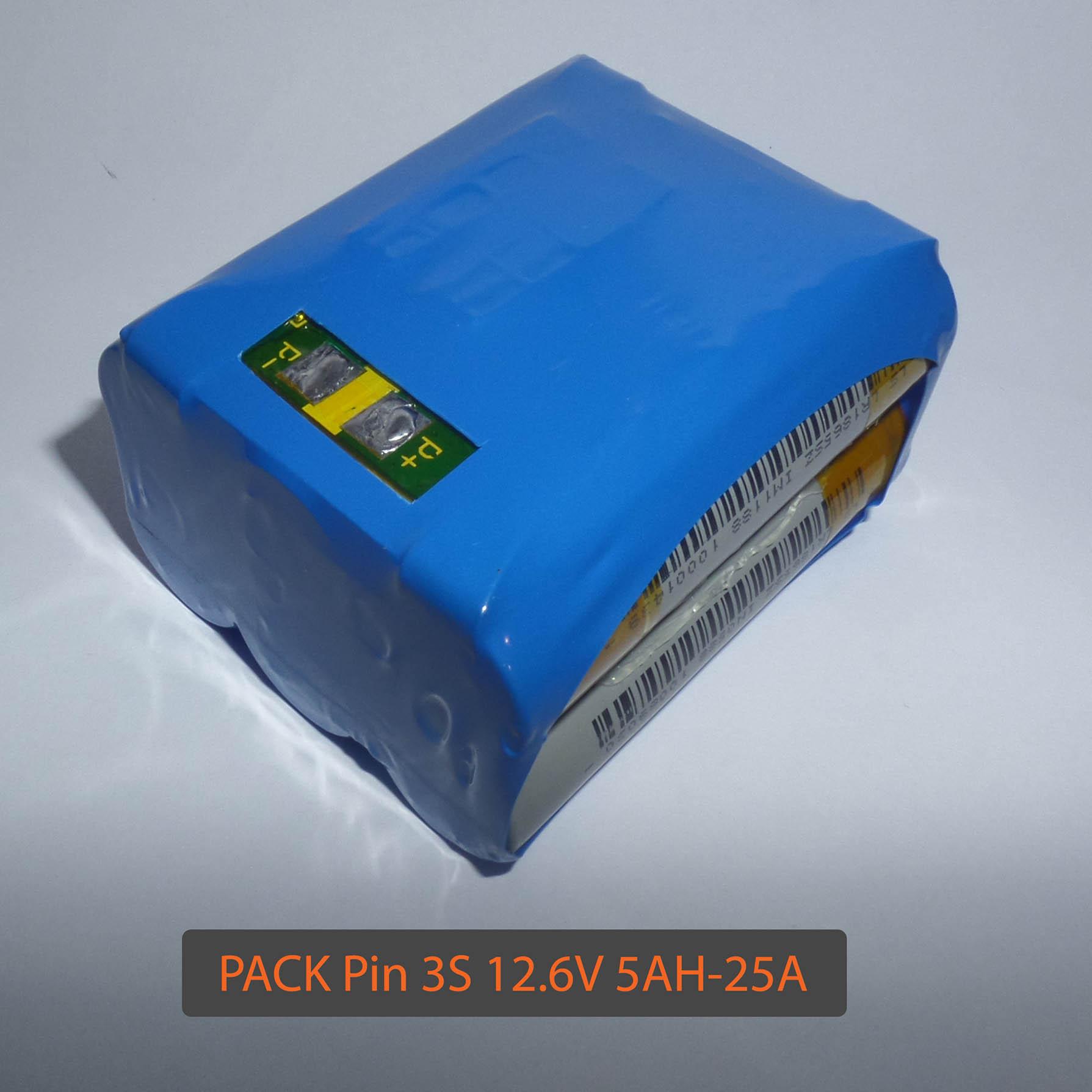 Pack PIN NATIONAL 12V LiShen 3S2P - dung lượng 5AH - Dòng xả 25A - Mạch bảo vệ và sạc cân bằng