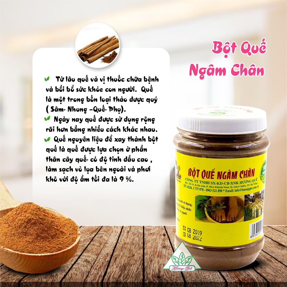 Bột Quế Ngâm Chân Hương Quế, lọ 200 gr