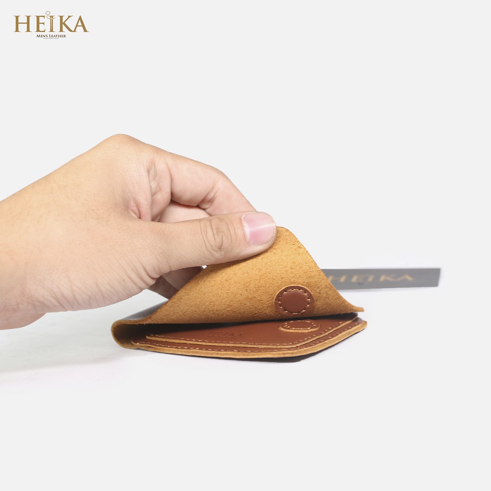 Ví sen 3/Bóp nam da bò handmade cao cấp HEIKA