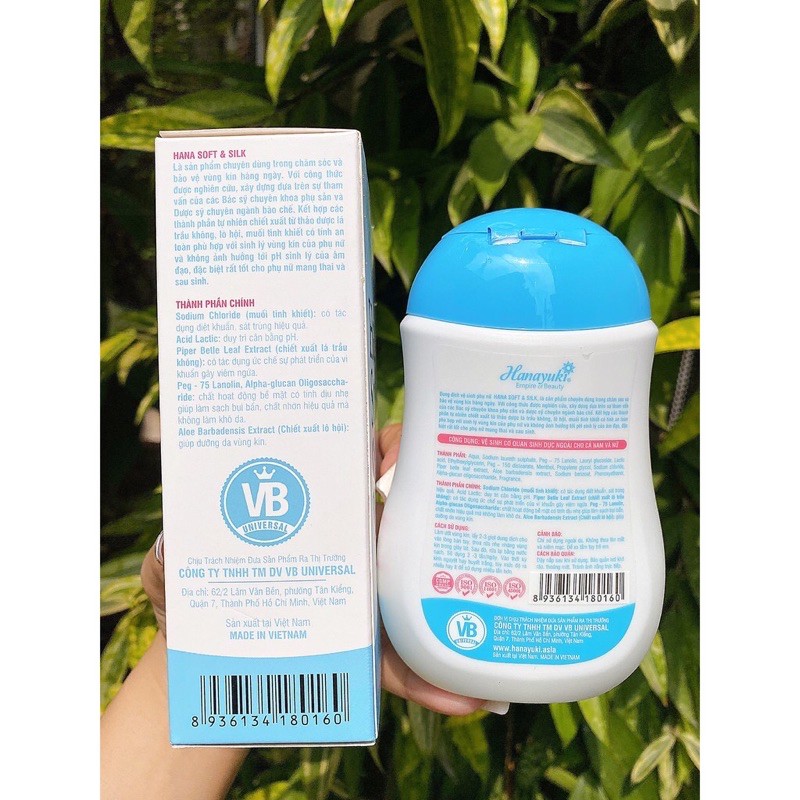 [ HOÀN TIỀN 10% ]Dung dịch vệ sinh phụ nữ Hana Soft Silk