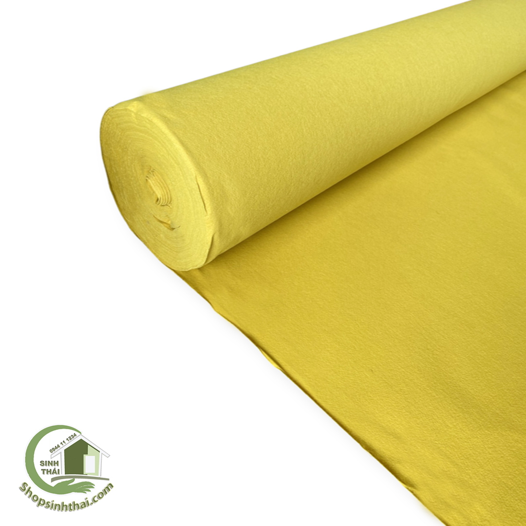 Thảm nỉ lót trải sàn màu vàng - 1m²