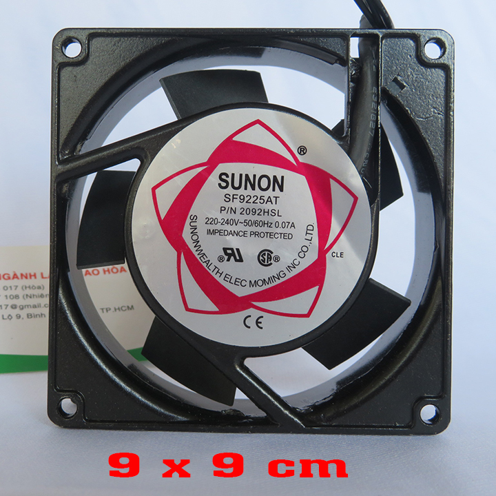 quạt tản nhiệt 220v 9x9cm