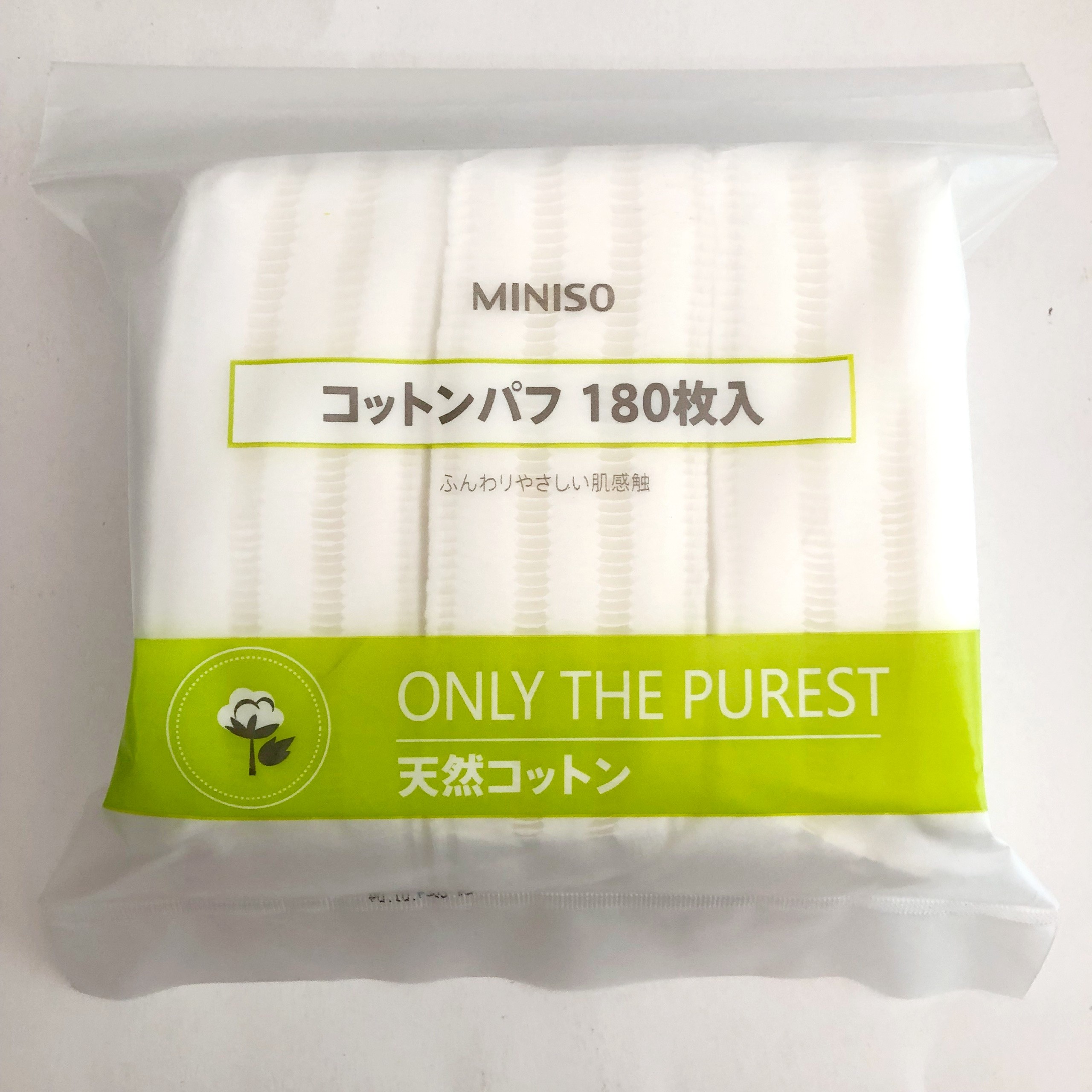 Bông tẩy trang Miniso Nhật Bản 100% cotton mềm mại [180 miếng] ePharmacy
