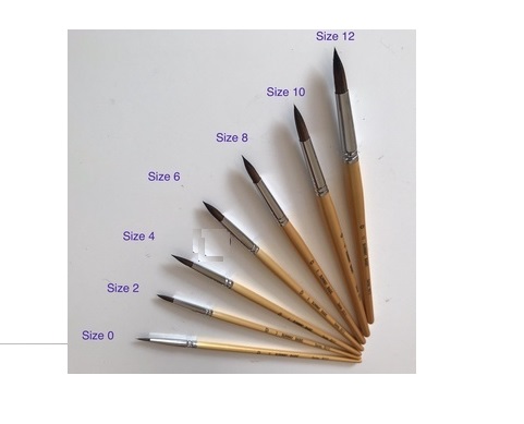 Cọ Đầu Nhọn Sunway Basic B212 (Cọ Lẻ),lông sói vẽ màu nước,acrylic