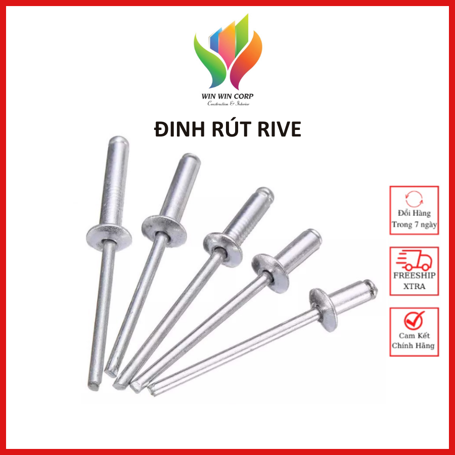 Hcm đinh rive - đinh rút - rút rive 200gr, 500gr, 1kg nhiều kích cỡ