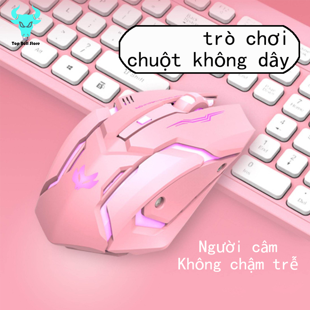 Chuột Chơi Game Quang Không Dây USB Có Đèn Nền Im Lặng Có Thể Sạc Lại T1 Ergonomic 2.4G