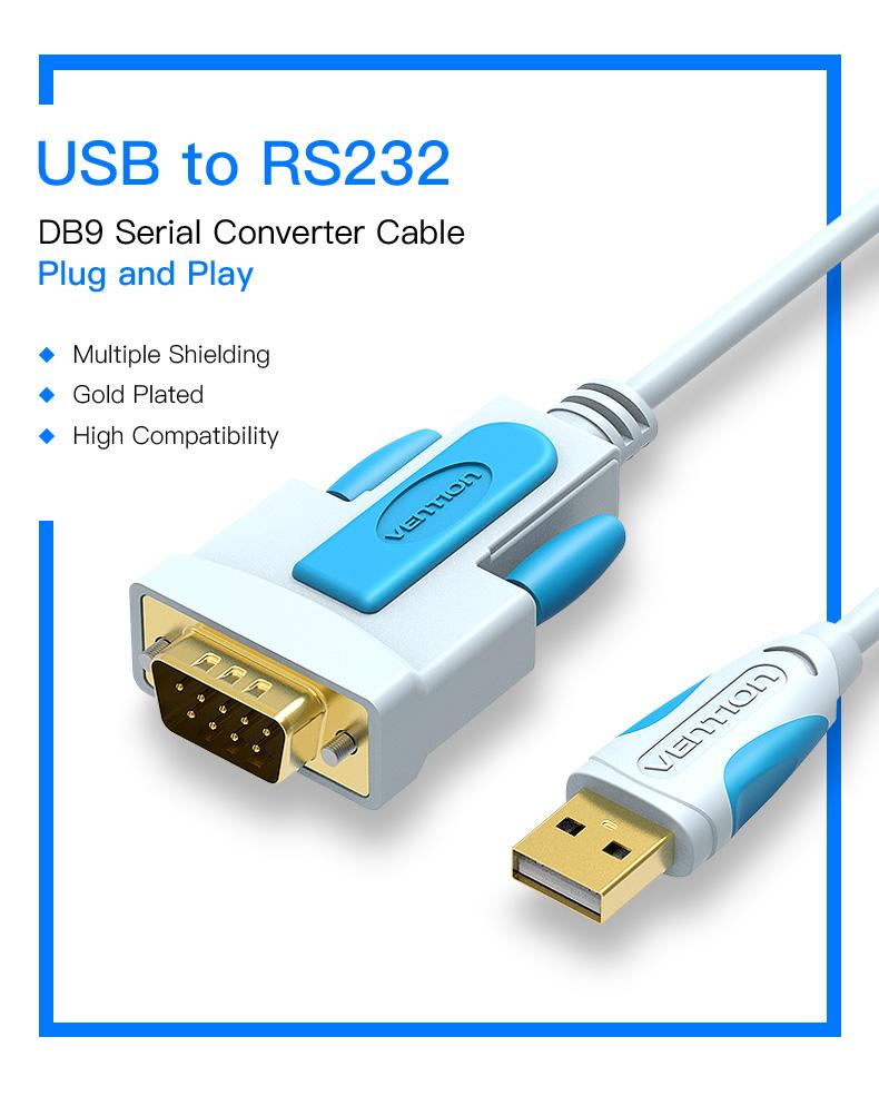 Cáp chuyển đổi USB to RS232 Vention VAS-C02