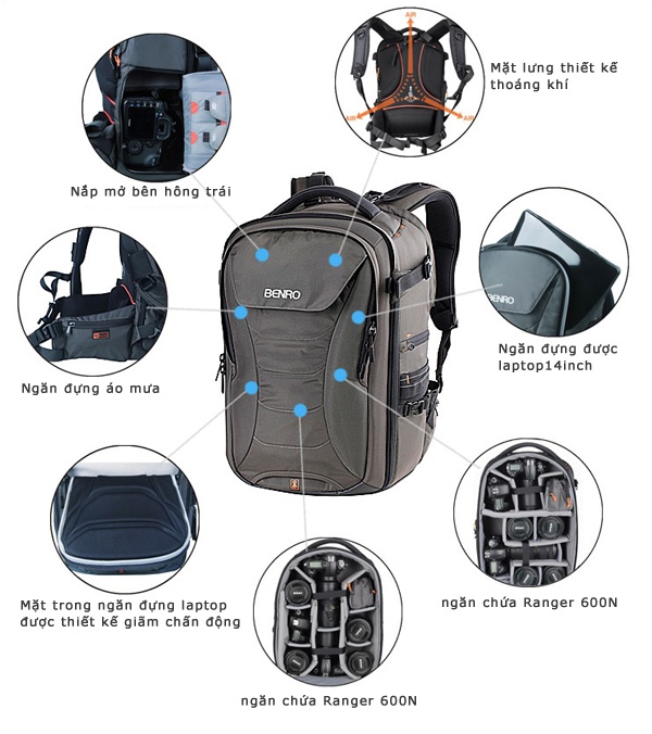 Balo máy ảnh Benro Ranger 100N